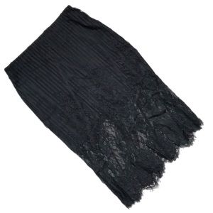 E-Lady | Black Lace Knee Length Skirt